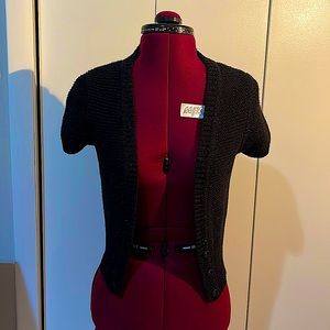 Glittery Short Sleeve Cardigan